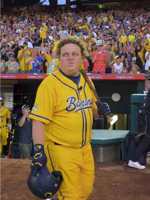 A post by @thesavbananas on TikTok caption: The Great Hambino hitting for your Savannah Bananas😎 #sandlot #nostalgia #savannahbananas #bananaball #foryou #baseball 