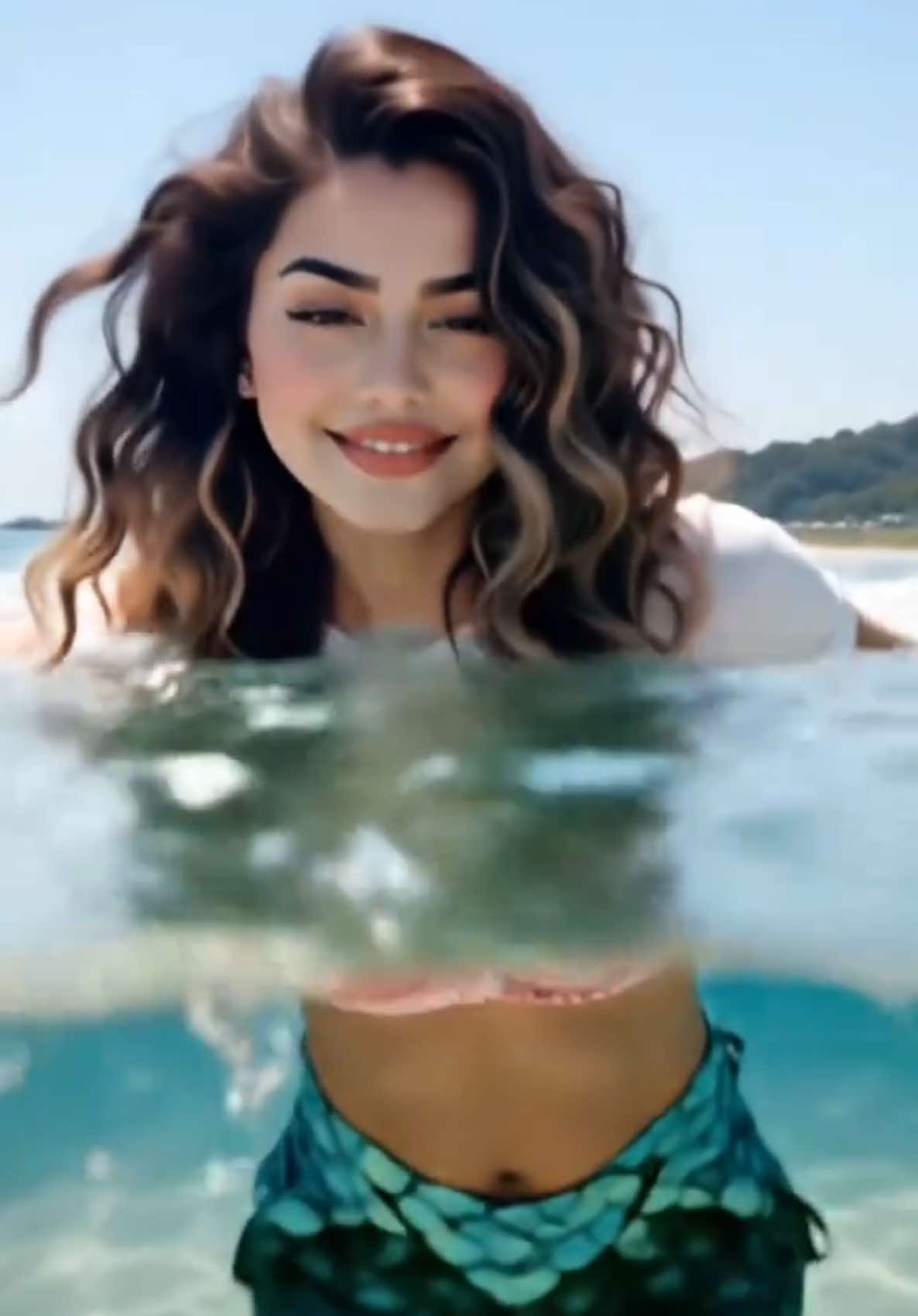 A post by @afsoonalmas1 on TikTok caption: #ai #mermaid #foryou #afsoonalmas 