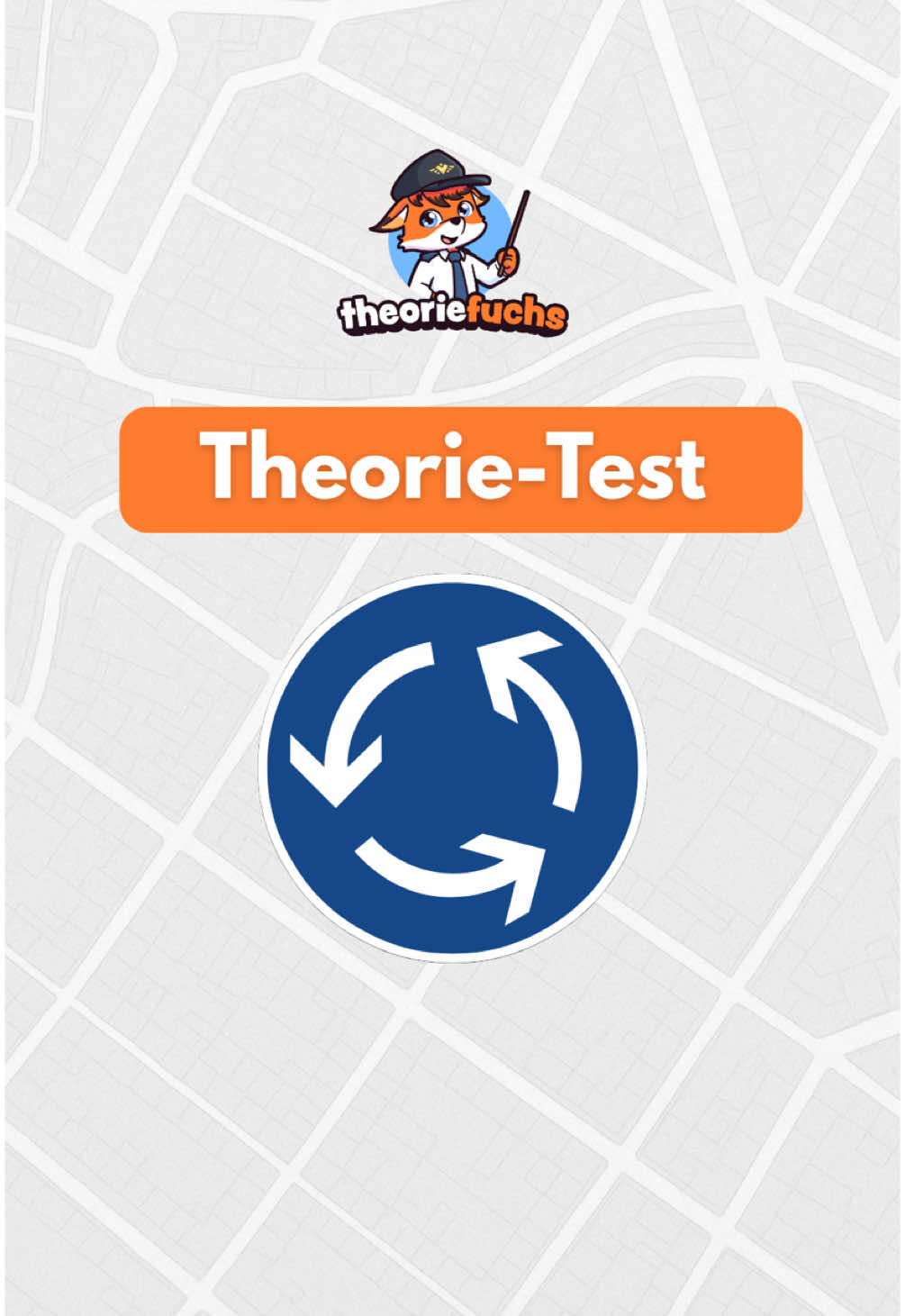 A post by @theoriefuchs on TikTok caption: 🙇‍♂️🚘 Theorie-Test - schaffst du alle? #Quiz #fahrschule 