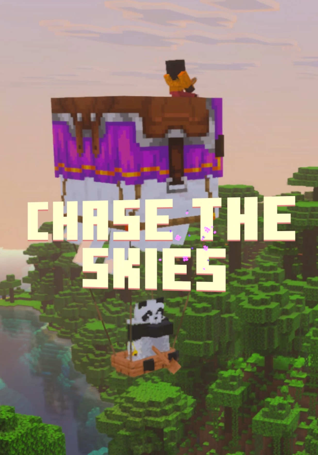 A post by @minecraft on TikTok caption: Get ready to Chase the Skies...coming soon! ☀️#Minecraft 