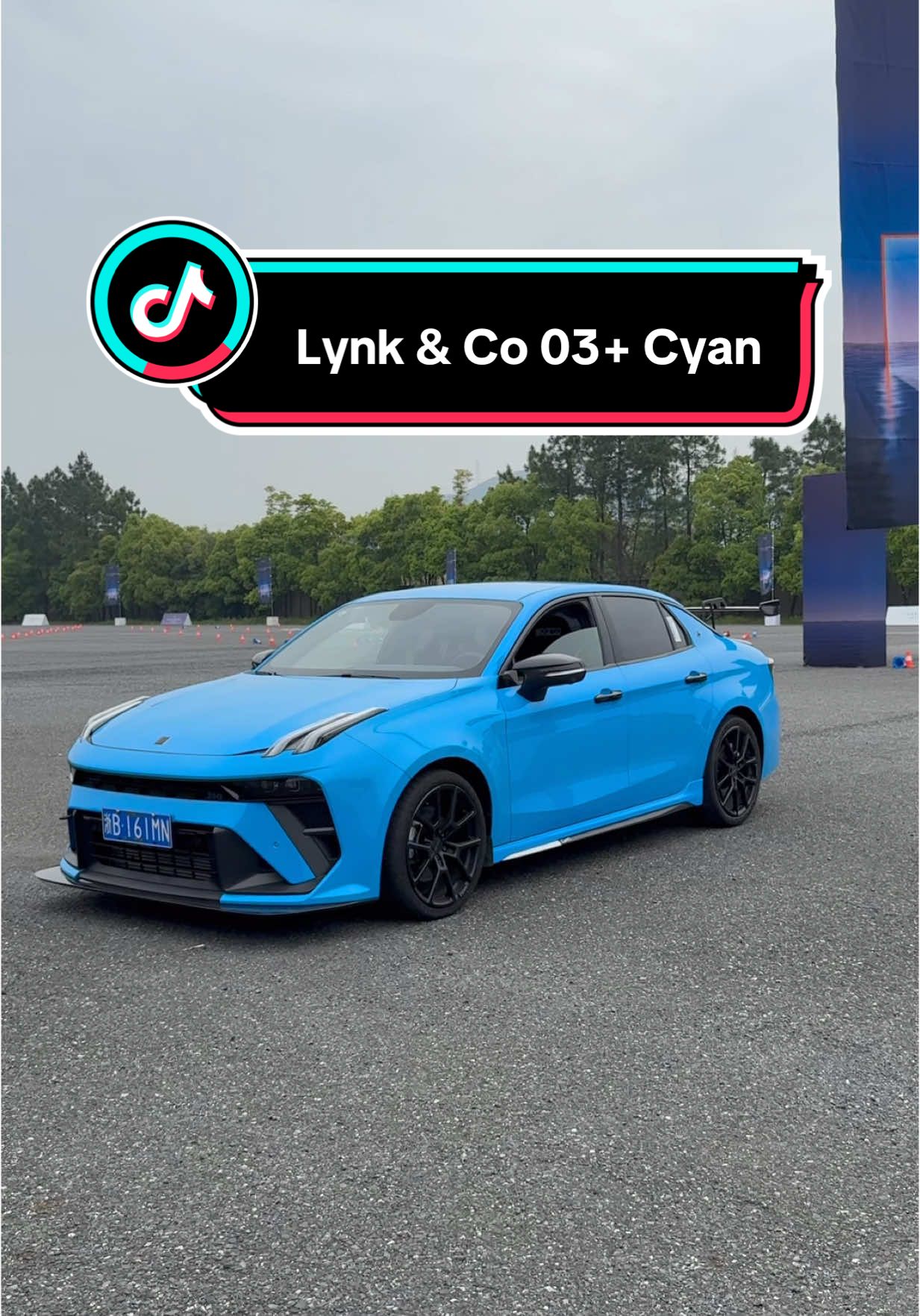 A post by @forrestsautoreviews on TikTok caption: We definitely need this thing in America! 🇺🇸 $35K for this pocket rocket if converted to US Dollars (not including the racing suit). Worth it? 🤔 • • • • • • #cyan #lynkandco #pocketrocket #cartok #carsoftiktok #foryoupage #foryou 