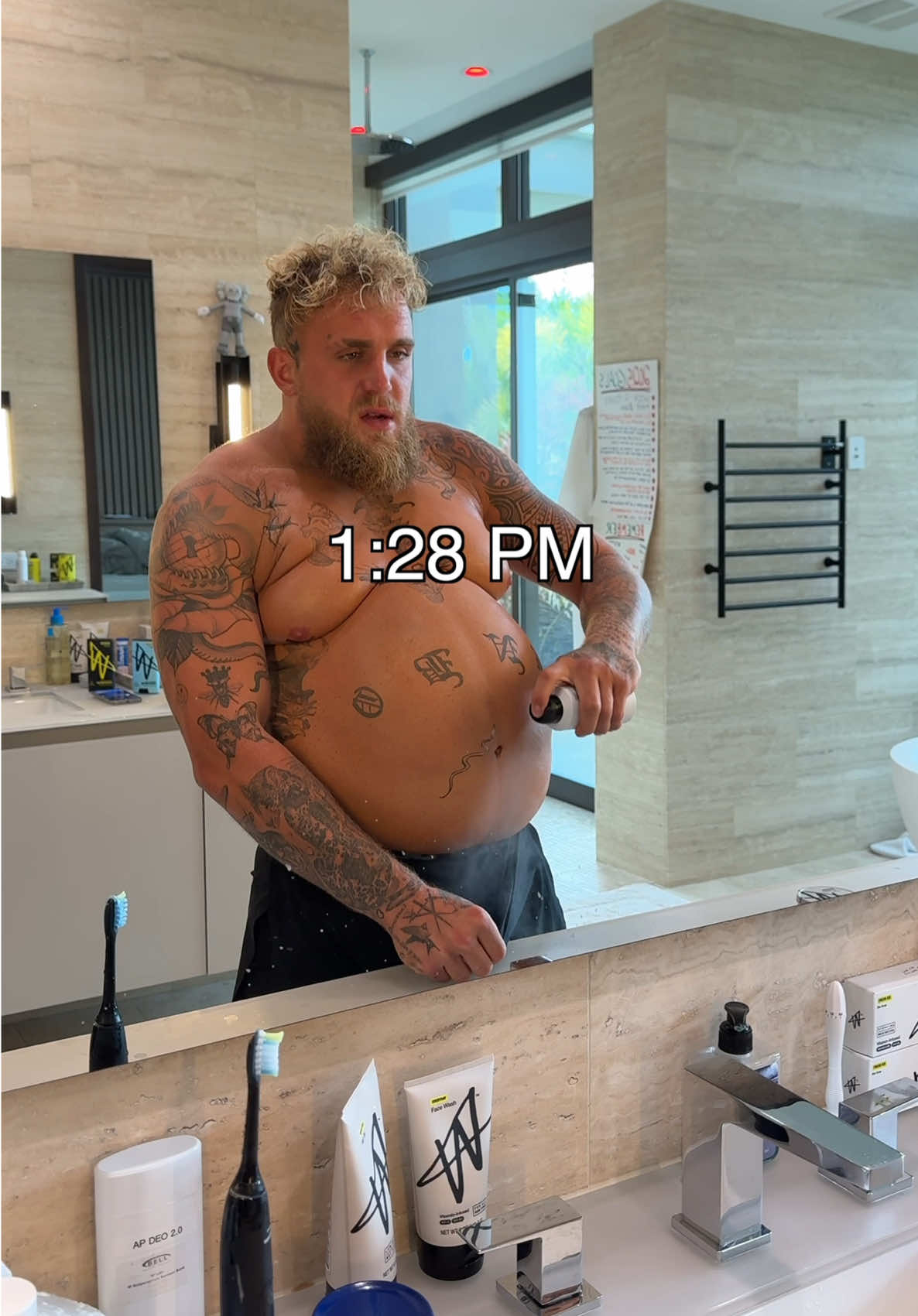 A post by @jakepaul on TikTok caption: Day in the life as I train for Chavez Jr on June 28th @CelsiusOfficial #CELSIUSLiveFit #CELSIUSBrandPartner 
