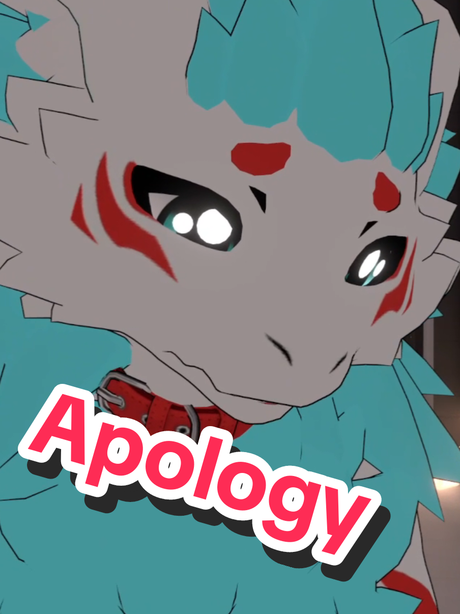 A post by @ on TikTok caption: Apologies  #rakurim #furriesoftiktok #vrchat #furrymemes #furries 