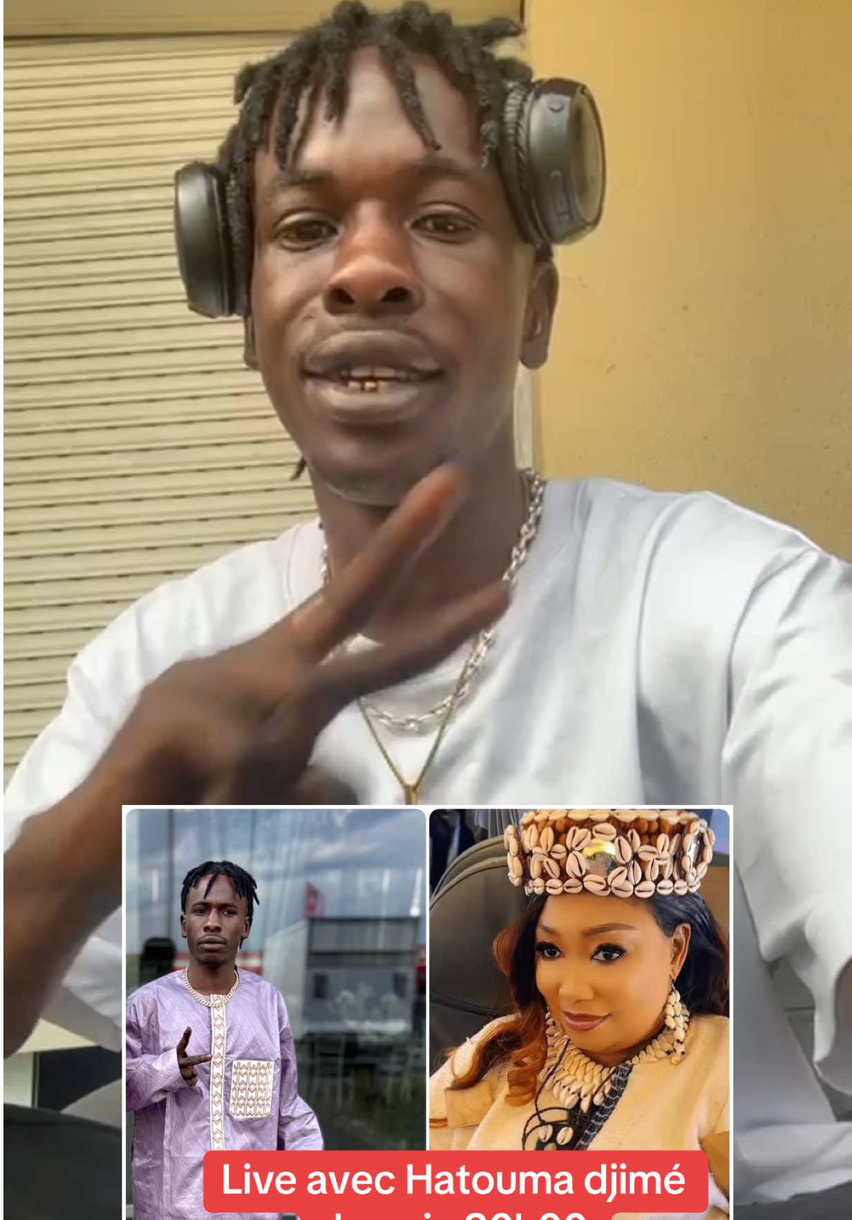 A post by @timgangstaofficiel on TikTok caption: Restez branché demain  05/02/2025 je serai en live avec Mama Hatouma djimé à 20h00 