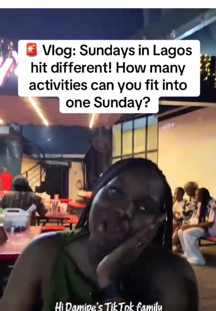 A post by @damipepe on TikTok caption: What does a perfect Sunday look like to you? Because for me, it involves church, food and friends.   Sundays in Lagos are elite! From getting pulling out my best dance moves in church to spilling tea at my favourite late night spot @jaysdiner - this is how you do a perfect Lagos Sunday ✨ What's your Sunday reset routine looking like? 👀    #lagostiktok #sundayfunday #naijatiktok #damipepe