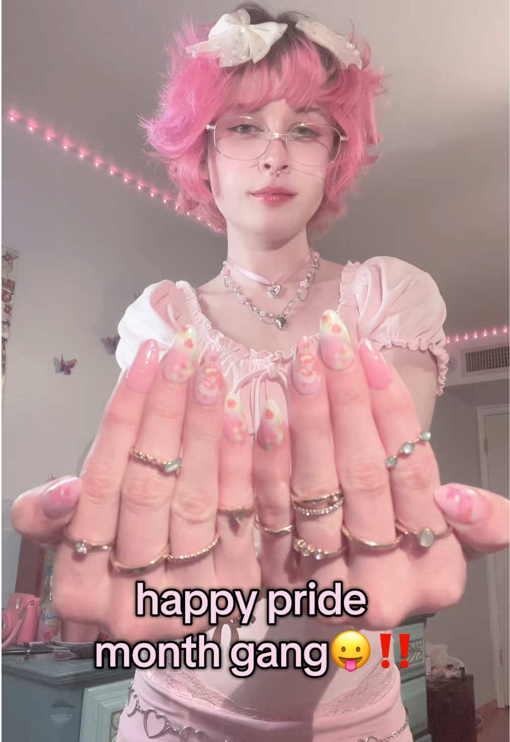 A post by @strawbabyboy on TikTok caption: shout out to,,, the gays‼️ #femboy #fyp #femboytiktok #pink #kawaii #strawberry #fypシ #femboyfriday 