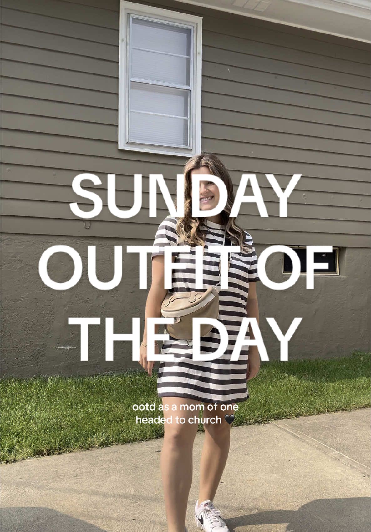 A post by @foxxvbaby on TikTok caption: dress is @Old Navy Official basically my entire wardrobe is from them 😂 #ootd #casualoutfits #casualstyle #ohiomom #momof1 #momofone #churchootd #momstyle #momfit 