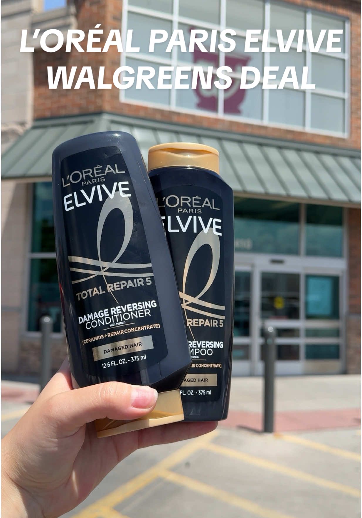A post by @couponingwithtina on TikTok caption: #Ad ✨HEALTHY HAIR ON A BUDGET✨ You guys know I’m obsessed with the @loréal paris usa Elvive Total Repair 5, and this week @Walgreens we’re scoring TWO for $4 🤩  #LOrealParisPartner #LOrealParisHairCare #CouponingForBeginners #HowToSave #Couponing 