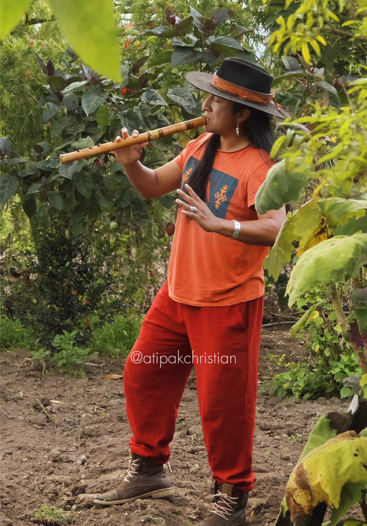 A post by @atipakchristian on TikTok caption: 💙 Blue Sky - Atipak Christian 🌌 #nativemusic #nativeflute #andeanmusic 