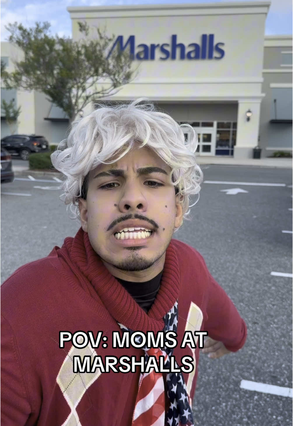 A post by @parchaking7 on TikTok caption: LINDA RETURNS TO MARSHALLS… #foryoupage #explorepage #trending #fypシ #linda #moms #skit 