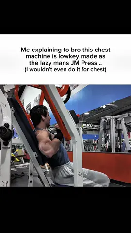A post by @garyyahir on TikTok caption: Save and send this to bro that thinks he’s getting a good upper chest stimulus from this 💔 #pecs #fyp #hypertrophy 