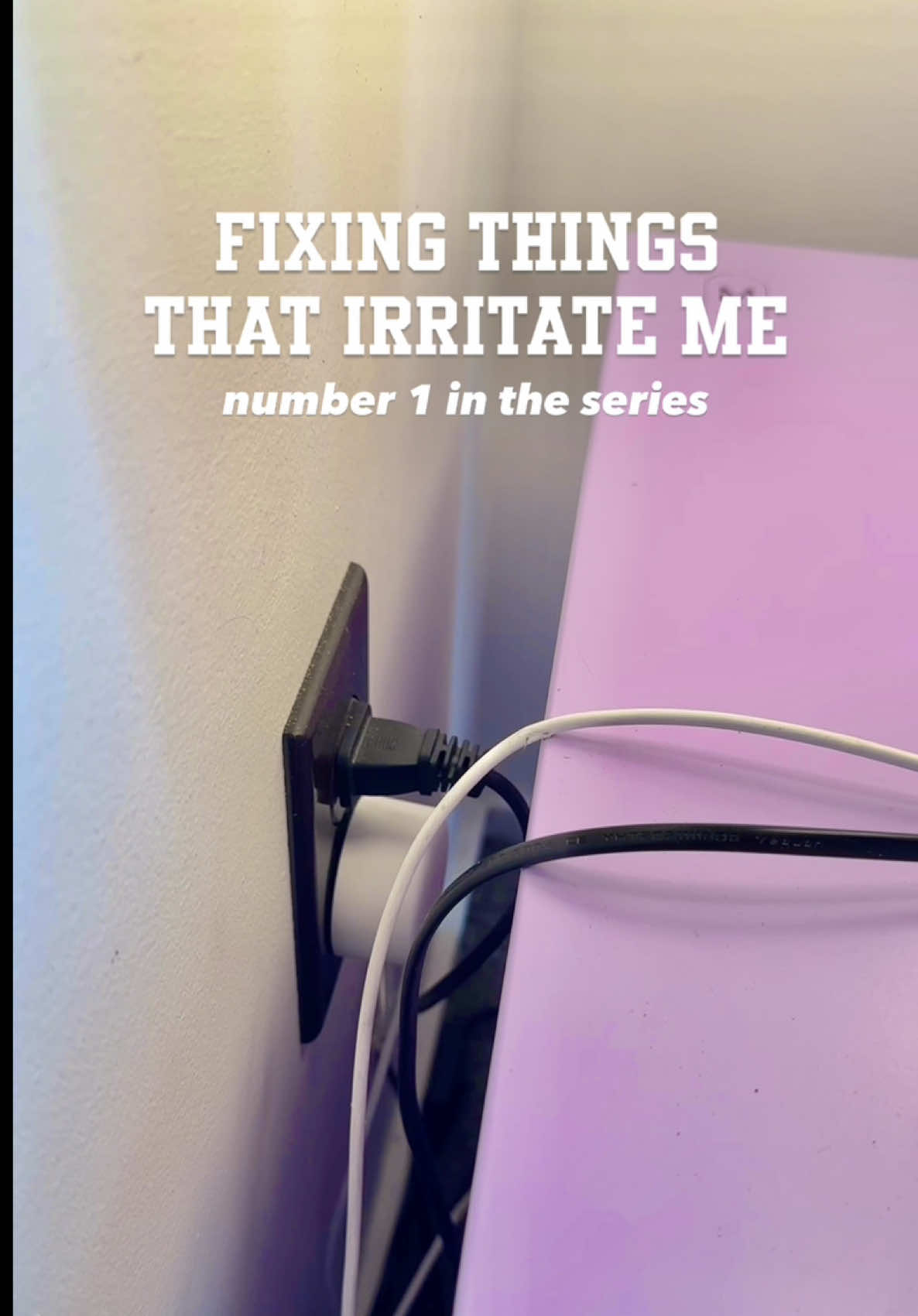 A post by @taybeepboop on TikTok caption: This series is because I have a LIST of annoying little things to fix around the house and I realized other people might also be bothered by some of these things. So here’s the very first fix I made ✏️ Feel free to comment things that bother you and I can work on the issues people have the most! ⚠️ FYI I had trial and error finding the right kind of outlets for this because they aren’t all as flat as the photos show and some have gaps. I also specifically got one with USB options so I don’t have to use bricks.  🔗 I always link so I’ll add the ones I got to my linktree under the “Storage & Organizers” list