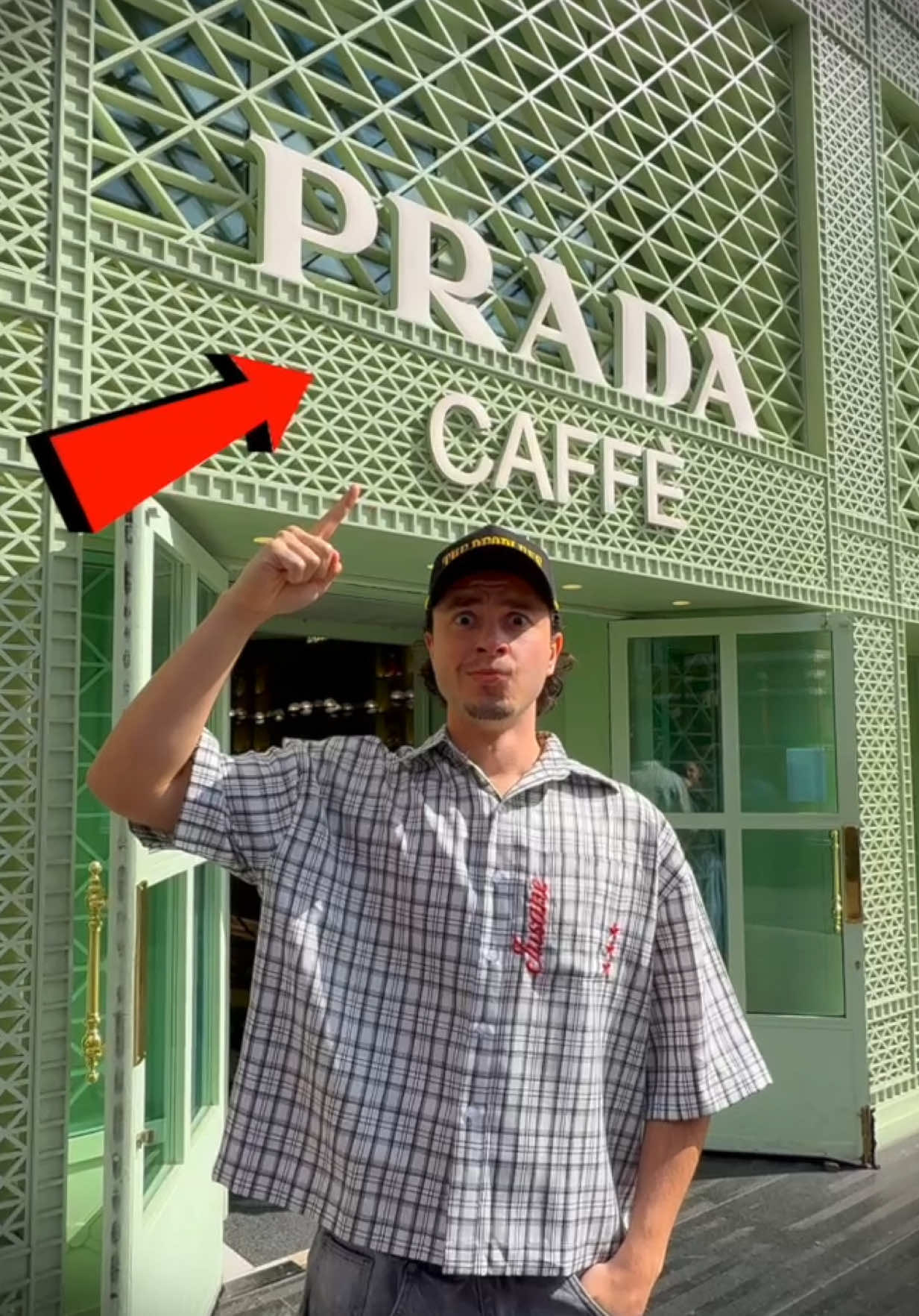A post by @tom on TikTok caption: What’s Next? 😨 London’s Best Food - (Prada Caffe) #london #foodreview #londonfood #prada #londoneats 