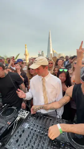 A post by @partyshirt on TikTok caption: I need a breakbeat & 7 aperol spritz ily @SG Lewis for having us #mixmag 