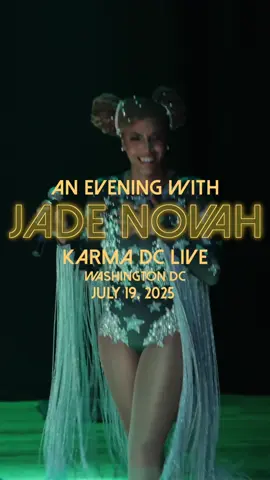 A post by @jadenovahofficial on TikTok caption: Washington DC! I'm hitting the stage in your city July 19th for an evening of music, comedy, & healing! Limited VIP Meet & Greet Tickets are available now (link in bio.) What songs do you want me to perform?