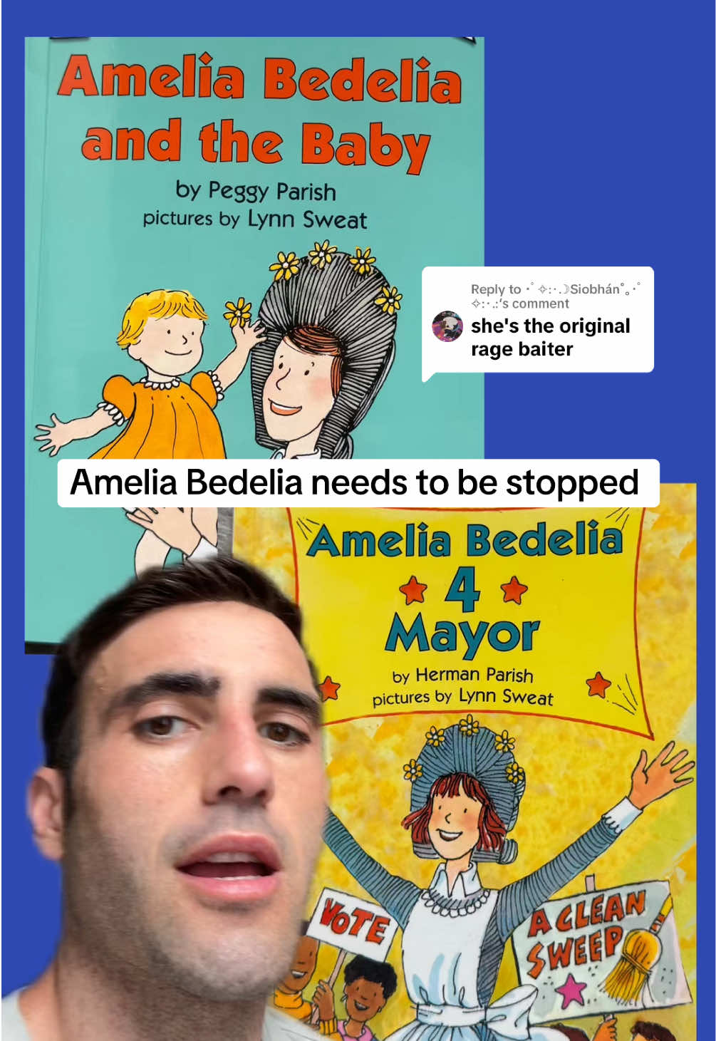A post by @heartthrobert on TikTok caption: Replying to @･ﾟ✧:･.☽Siobhán˚｡･ﾟ✧:･.: #ameliabedelia #90s #90skid #90skids #kidsbook #1990s #throwback 