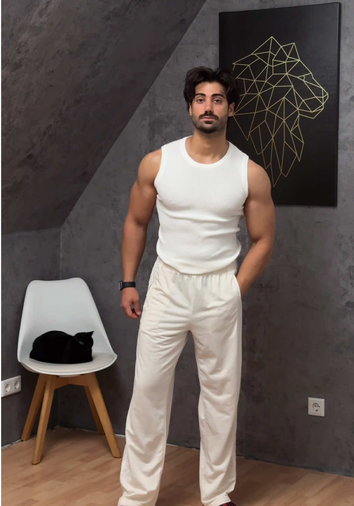 A post by @merayad_ on TikTok caption: wer macht sich schon fertig für einen Spaziergang mit seiner Katze