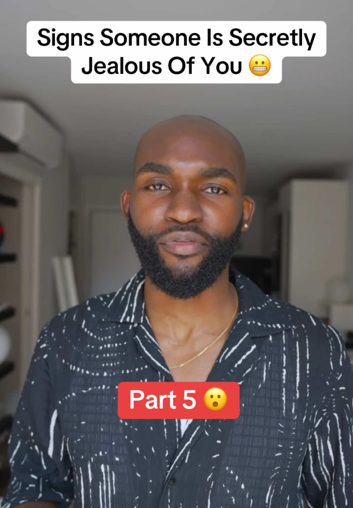 A post by @joshotusanya on TikTok caption: Signs Someone Is Secretly Jealous Of You Part 5 😬 (Wait for it..) #tiktoktaughtme #jealous  #jealousy #meanpeople #joshosays 