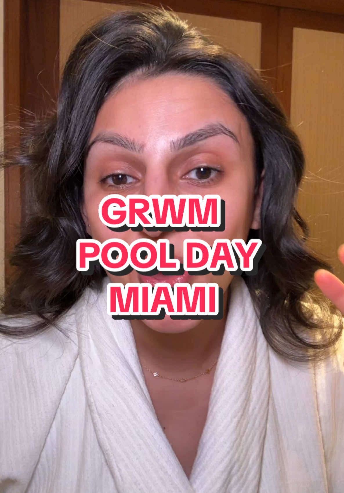 A post by @glambygilly on TikTok caption: Grwm for our first family vacation ☀️🌴🙊 #grwm #grwmmakeup #grwmpool #vacationgrwm #miamibeach  @Supergoop @BenefitCosmeticsCA @Huda Beauty @ArdellBeauty @Estée Lauder @The Estée Lauder Companies @Hourglass Cosmetics @makeupforever @Pat McGrath Labs @Rare Beauty @maccosmetics @YSL Beauty 