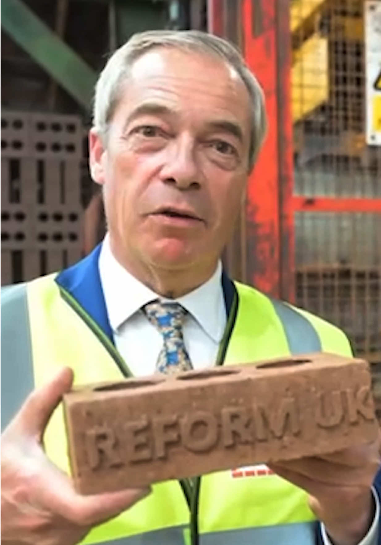 A post by @nigel_farage on TikTok caption: Labour and the SNP are bricking it! 🧱
