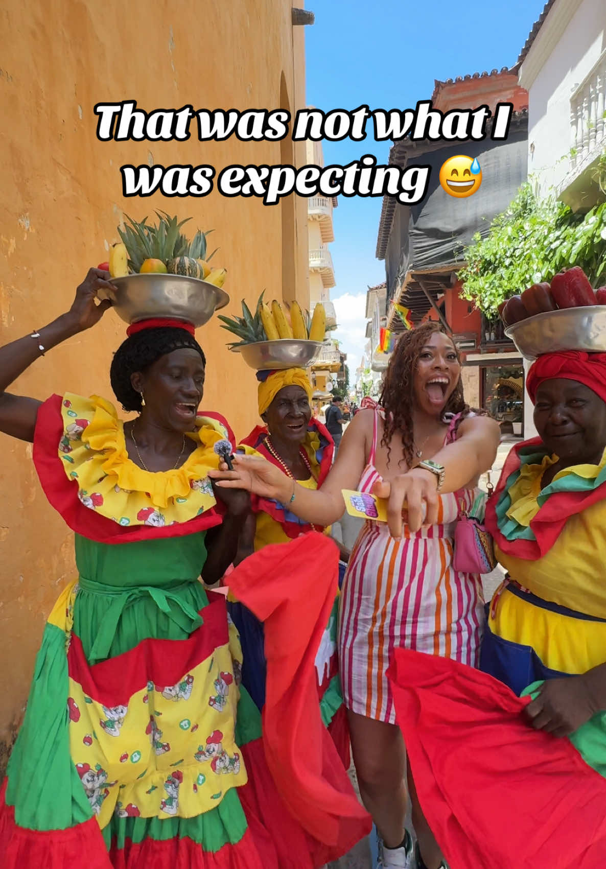 A post by @dreaknowsbest on TikTok caption: Auntie went above and beyond 🤣👏🏾  Colombians try Nigerian slangs, their energy is contagious 🇨🇴🇳🇬 !! #tiktoknigeria #tiktokcolombia #culture 