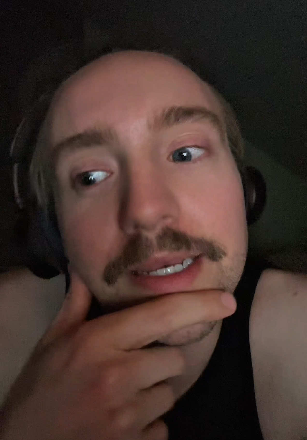 A post by @nicholas_flannery on TikTok caption: Delete it bald. No seriously does anyone relate? It goes against everything I know to actively gain & I just find the process difficult #bulking #cut #gymtok #workoutwithme #gymrat 