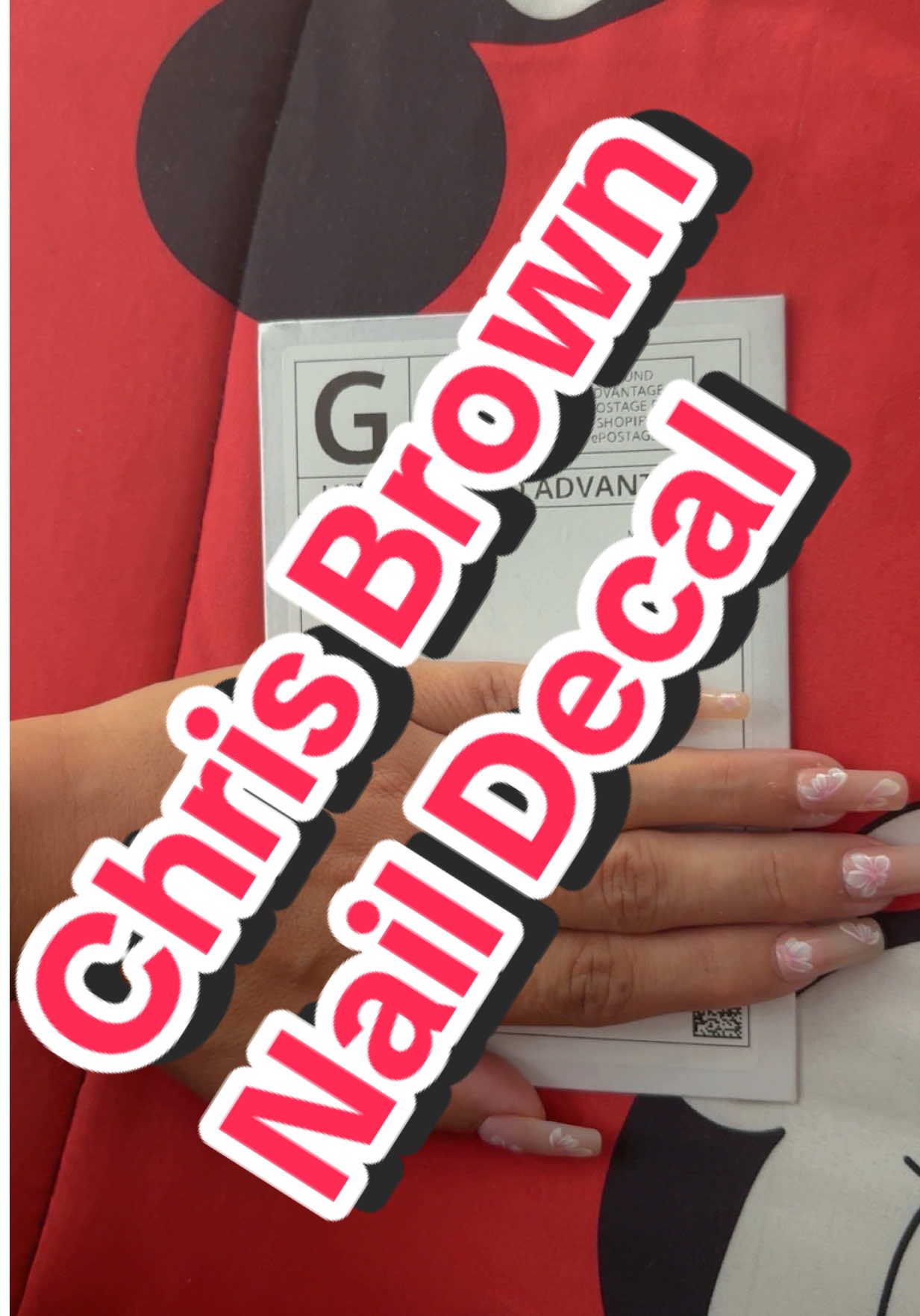 A post by @itsnoni1287 on TikTok caption: Omg ya better stop playing with her work cuz let me tell ya these things are beautiful @Riyathai87 and shipping was super fast too #nailart #naildecals #chrisbrownnailstickers 
