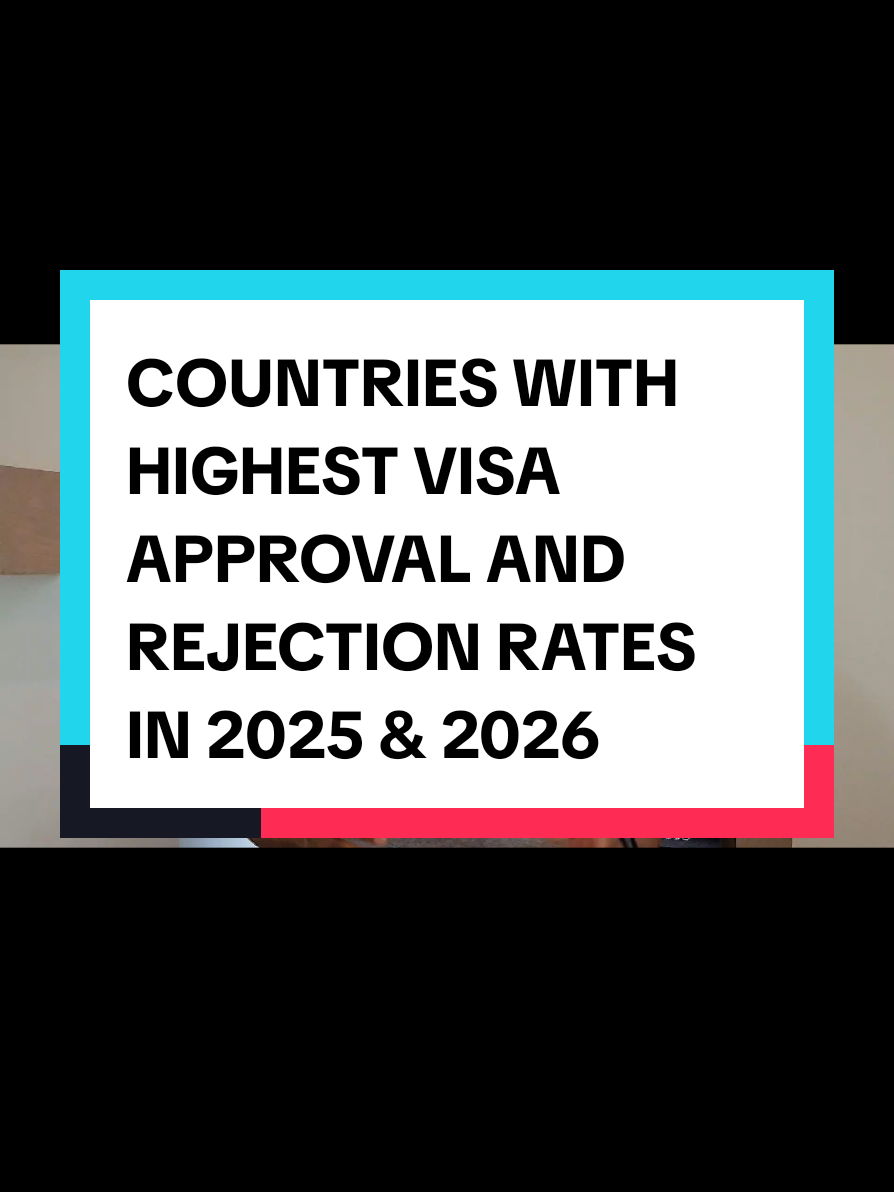 A post by @eddyosaman on TikTok caption: Top 5 Countries with Highest Visa Approval rates & rejection rates in 2025 & 2026: Are you planning to apply for a visa in 2025 or 2026? 🌍 Whether you're from Africa or Asia, this video reveals the top 5 countries with the highest approval and rejection rates for visa applications. 📉 From unexpected rejections to countries with skyrocketing acceptance rates — we break down real data, trends, and give you practical tips to improve your chances of getting approved!