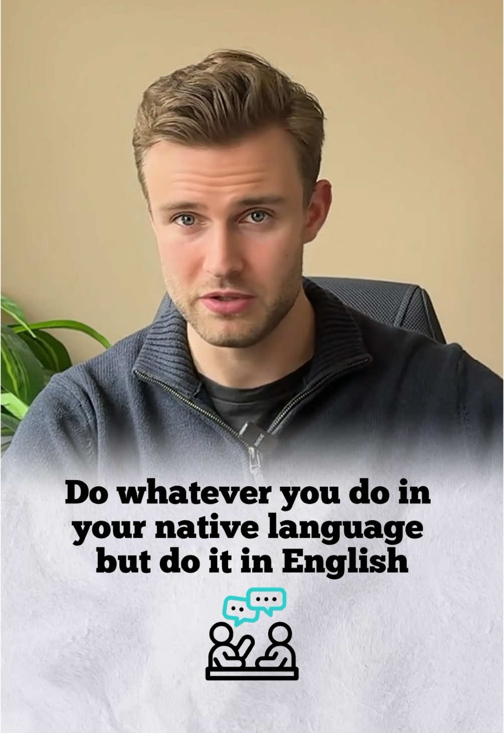 A post by @englishattheready on TikTok caption: ‘Too busy’ to study English? Think again. 