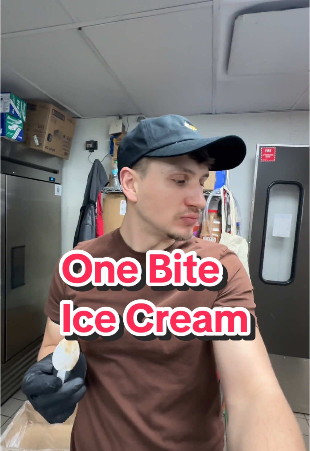 A post by @dylanlemay on TikTok caption: One bite Ice cream 