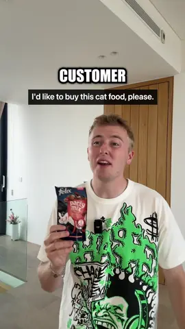 A post by @lukedavidson_ on TikTok caption: Guy Can’t Buy Cat Food