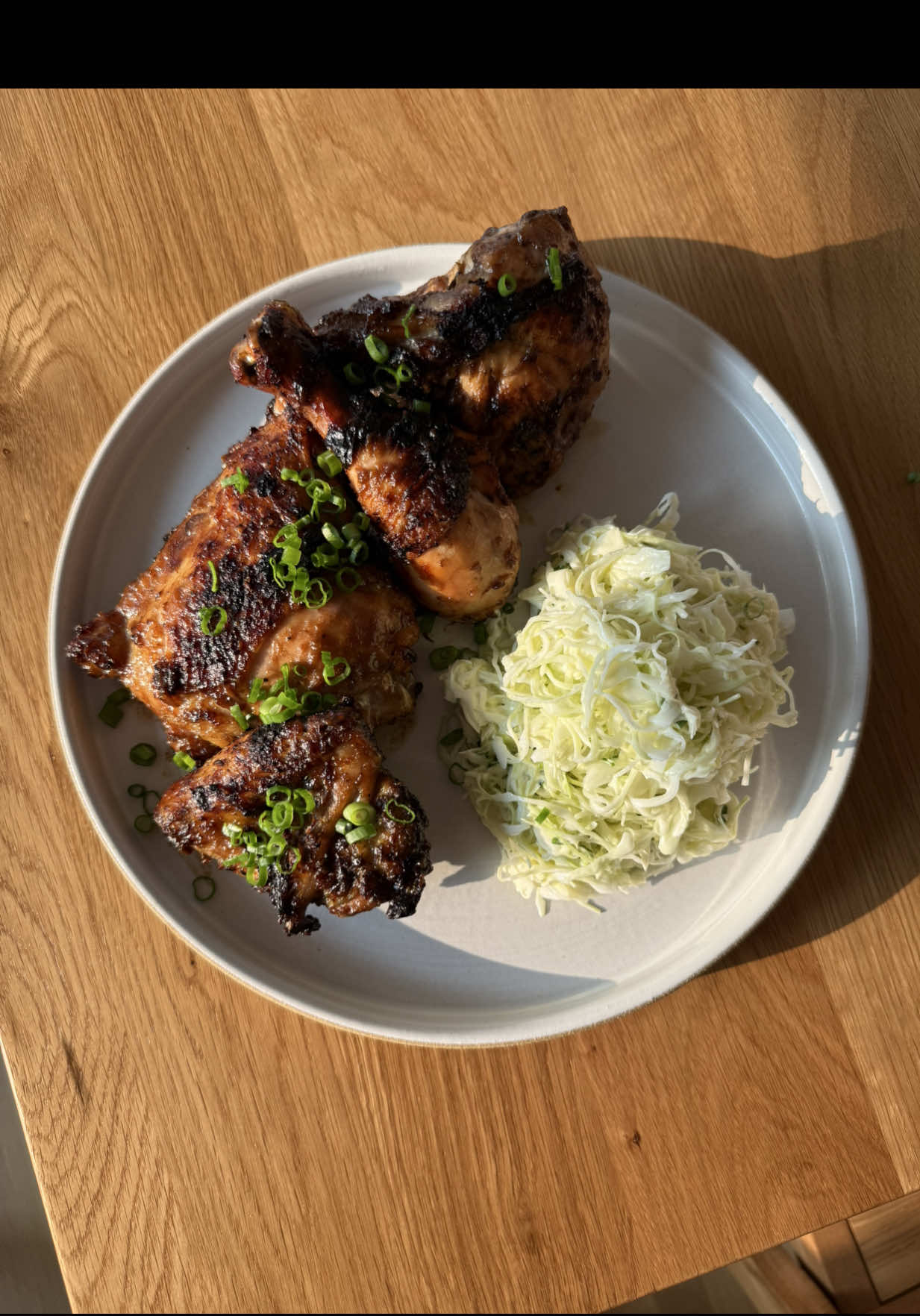 A post by @chuckischarles on TikTok caption: Grilled chicken brushed with rhubarb and tamarind 