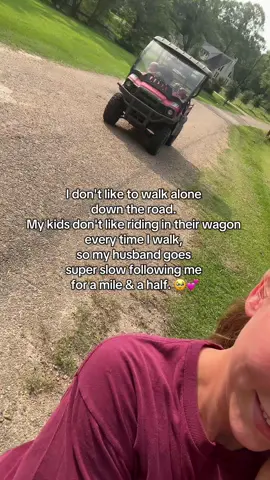 A post by @shaelynbrooke on TikTok caption: compromise 😌 i’m sure it’s the most boring ride ever bc i’m not a fast walker 😂 #marriage #family #husband #wife 