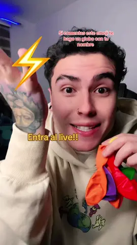 A post by @jorgesalazaryt on TikTok caption: Entra al live!! Alguien quiere un globo con su nombre ? 🎈✍️