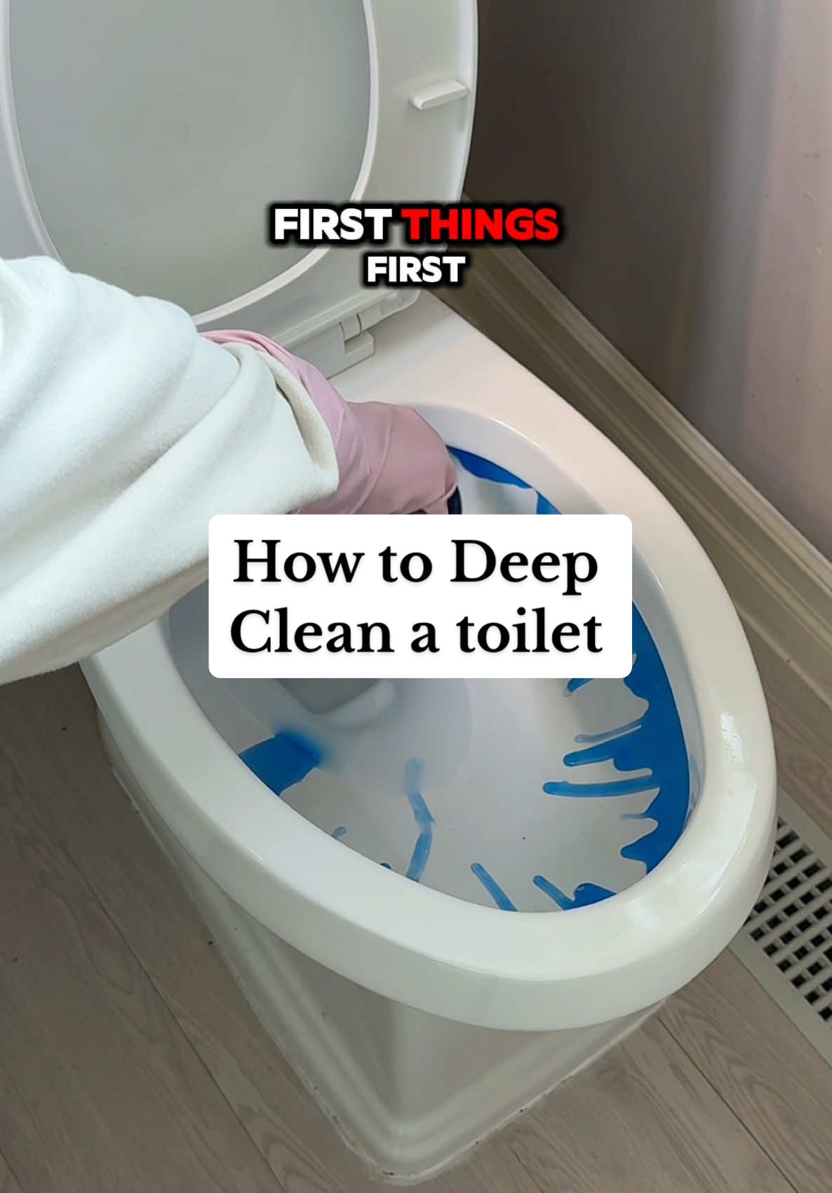 A post by @nottheworstcleaner on TikTok caption: This is your sign to give your toilet a DEEP deep clean to get rid of any odours that might be hiding 🧼✨ Now this is a LOT but I wanted to give you guys ALL of my toilet cleaning hacks, so do with that what you will 🚽 #bathroomcleaning #cleaninghacks #toiletclean #hometips #nottheworstcleaner 