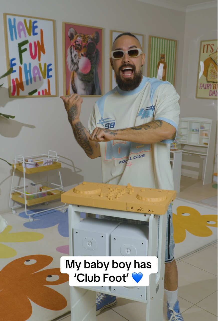 A post by @lenjpearce on TikTok caption: It’s World Club Foot Day! June 3rd This one is for all my club foot babies 🩷 Thank you Ponseti for your method 👏🏽👏🏽 #clubfootjourney #ponseti #talipesbaby #awareness #lennypearce #toddlertechno #babyrave 