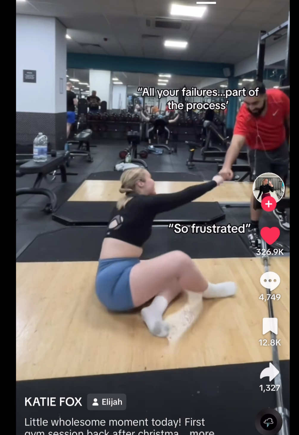 A post by @thejoeyswoll on TikTok caption: Failure is part of the process. 💯 #gymtok #gym #fyp 