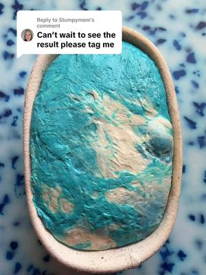 A post by @wheatculture on TikTok caption: Replying to @Stumpymom  blue swirl sourdough bread results. I used liqua-gel food coloring #sourdoughstarter #sourdough #sourdoughtiktok #sourdoughtok #sourdoughasmr #sourdoughcrunch #sourdoughbread #wheatculture #sourdoughclub 