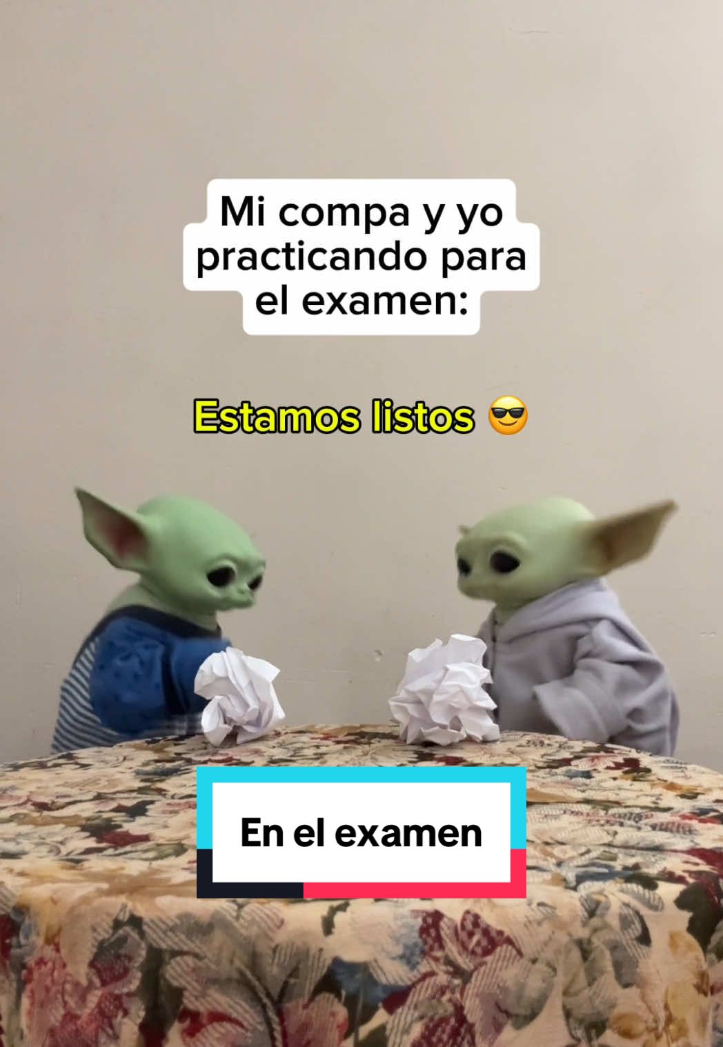 A post by @yodabeibi on TikTok caption: No estábamos preparados para eso 💀 #humor #comedia #fyp #examen 
