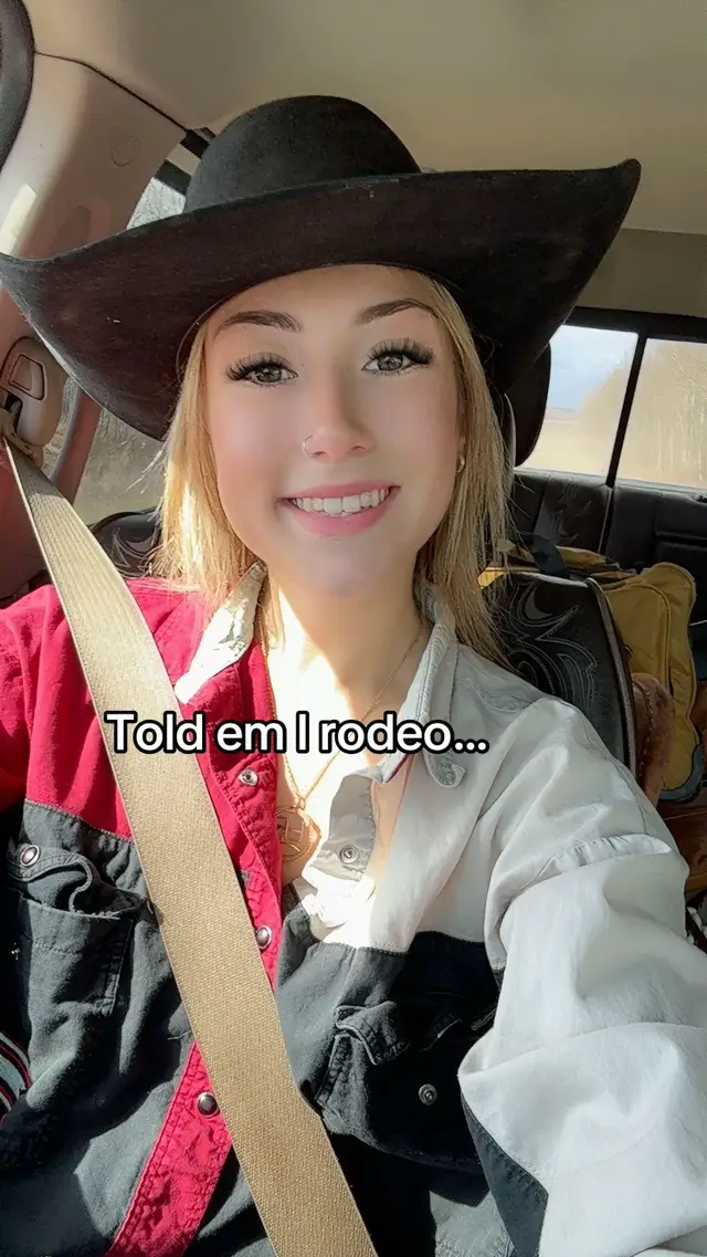 A post by @emmaefen on TikTok caption: Bronc saddles are cheaper. #fyp #rodeo #saddlebronc