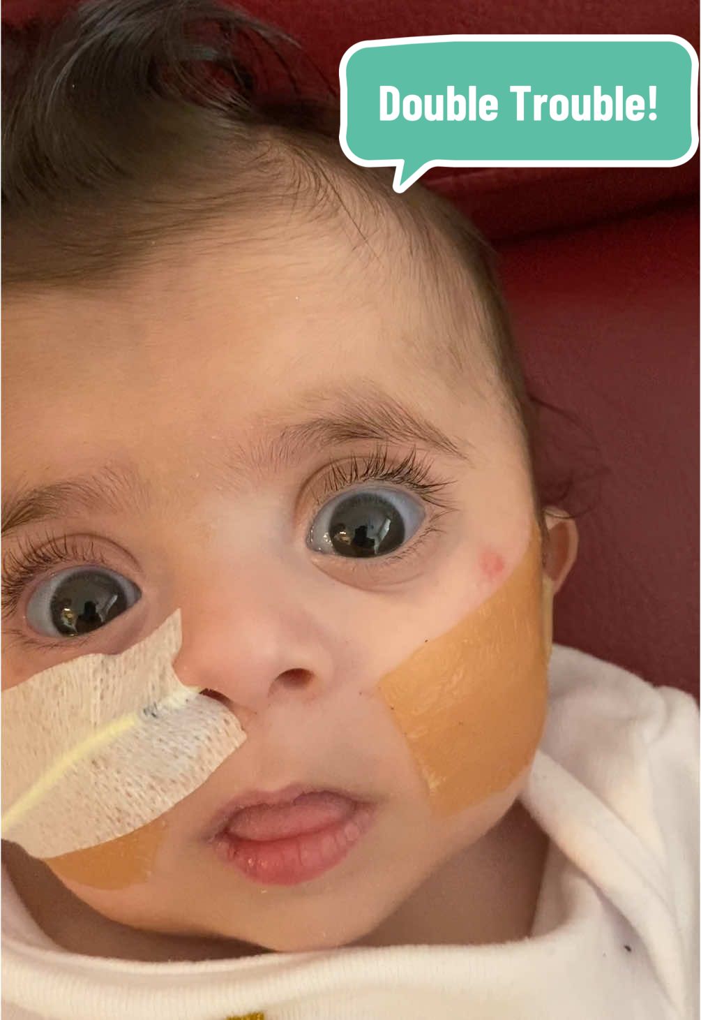 A post by @ourlittlemms on TikTok caption: Based on true events 😂😂 #funny #funnyvideos #fyp #foryoupage #twins #cute #cutebaby #adorable #family #sisters 