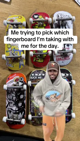 A post by @fb.christopher on TikTok caption: Ever just say “f it” and take them all!? @Kalye Decks #fingerboard #fingerboardingontiktok #fingerboarder #fingerboarders #techdeck #CapCut 