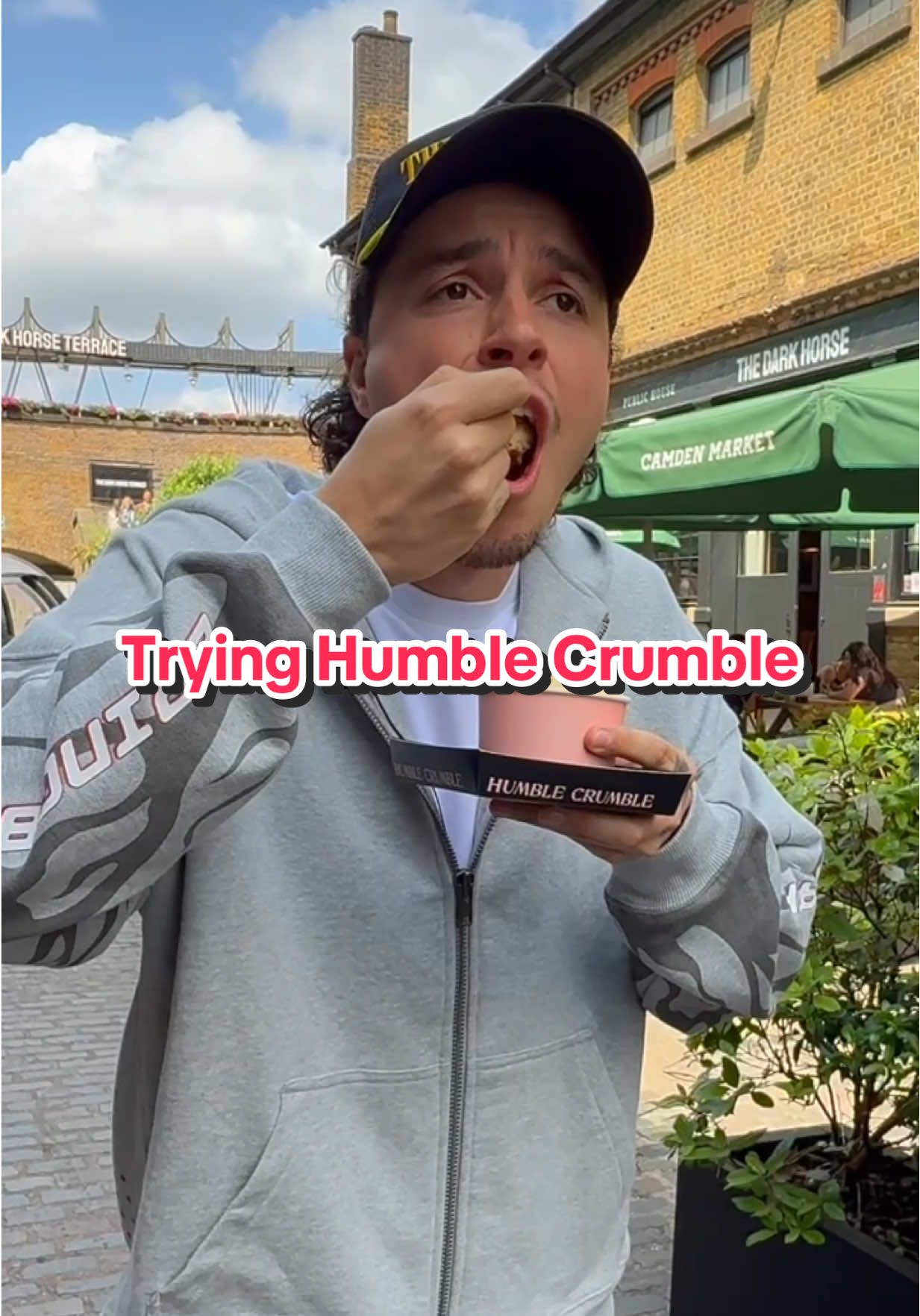 A post by @tom on TikTok caption: Trying Humble Crumble For The First Time! 😋 #london #londoneats #foodreview #humblecrumble #londonfood 