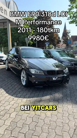A post by @yitcars on TikTok caption: Unser Neuzugang - BMW E90 318d aus 2011 in sehr gutem Zustand! 🏎️ #capcut #yitcars #autohandel #autohaus #fyp #goviral #automobile #autos #bmwlove 