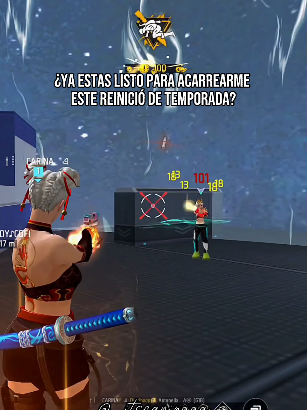 A post by @_itscarinaaa on TikTok caption: Ya Subanme a Maestro ✨🫢 #enunbarcodepapel #declafreefire #freefiremax #latam #nivelprime #parati #foryoupage 
