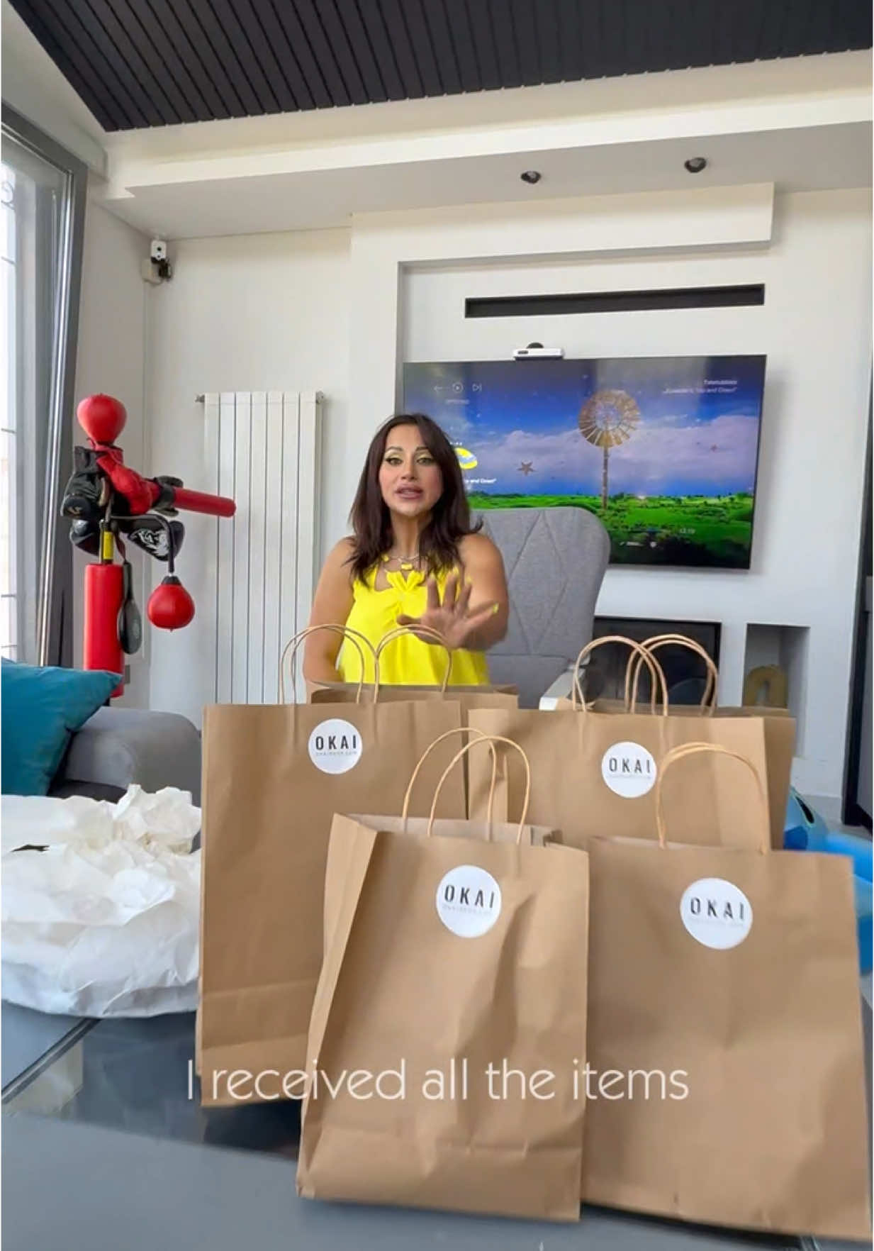A post by @shrouqsunshine on TikTok caption: جهزنا اغراض البيبي من  عند @OKAISHOP    للطلب من الموقع الإلكتروني Www.okaishop.com  #جيش_شروق 