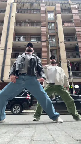 A post by @twincity on TikTok caption: Late on this trend ✊🏻 @KATSEYE  #gnarly #twins #dance #fyp #trending