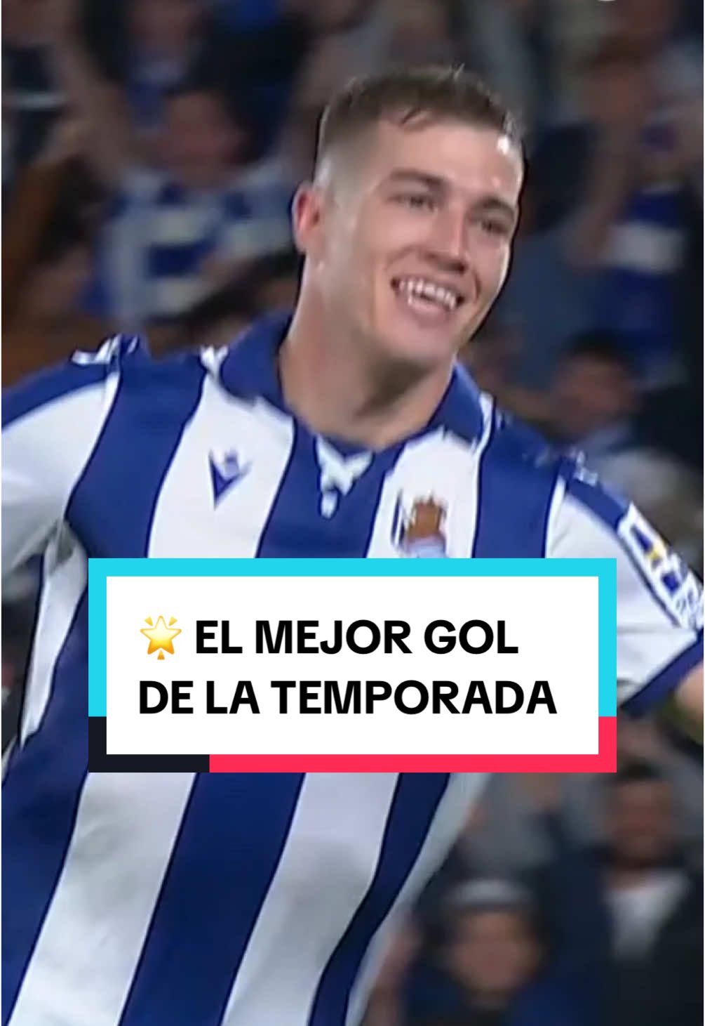 A post by @realsociedad on TikTok caption: 🌟 Luka Sučić ha marcado el mejor gol de la temporada en @LaLiga con este espectacular tanto ante el @Atlético de Madrid! #LaLigaHighlights #TiktokFootball #SportsOnTiktok #RealSociedad #deportesentiktok #futbol #tiktokfootballacademy #football 