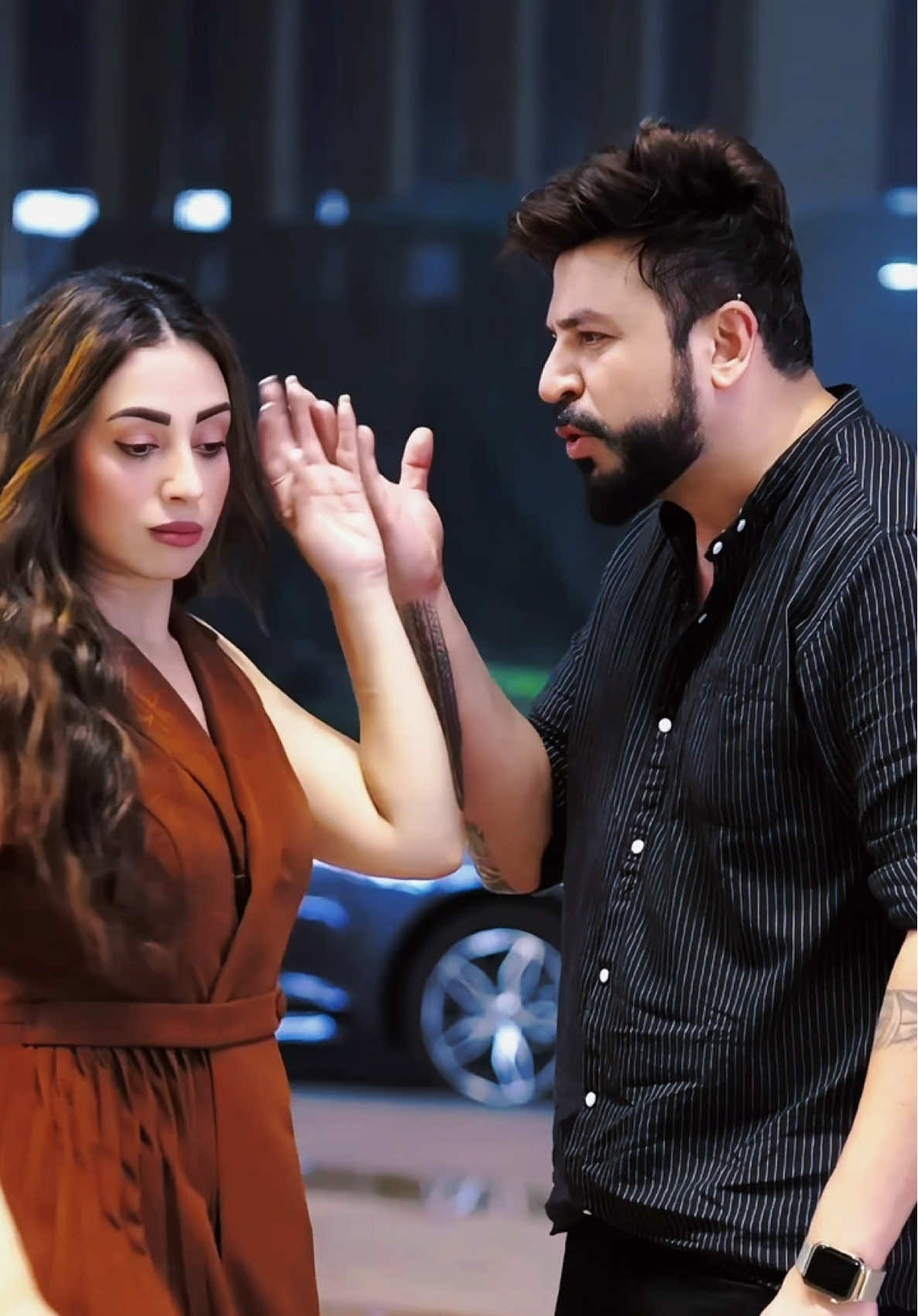 A post by @sunny_kalra55 on TikTok caption: What a surprise❤️ #cute #surprise #love #story #couple #strange #shoking #couplegoals 
