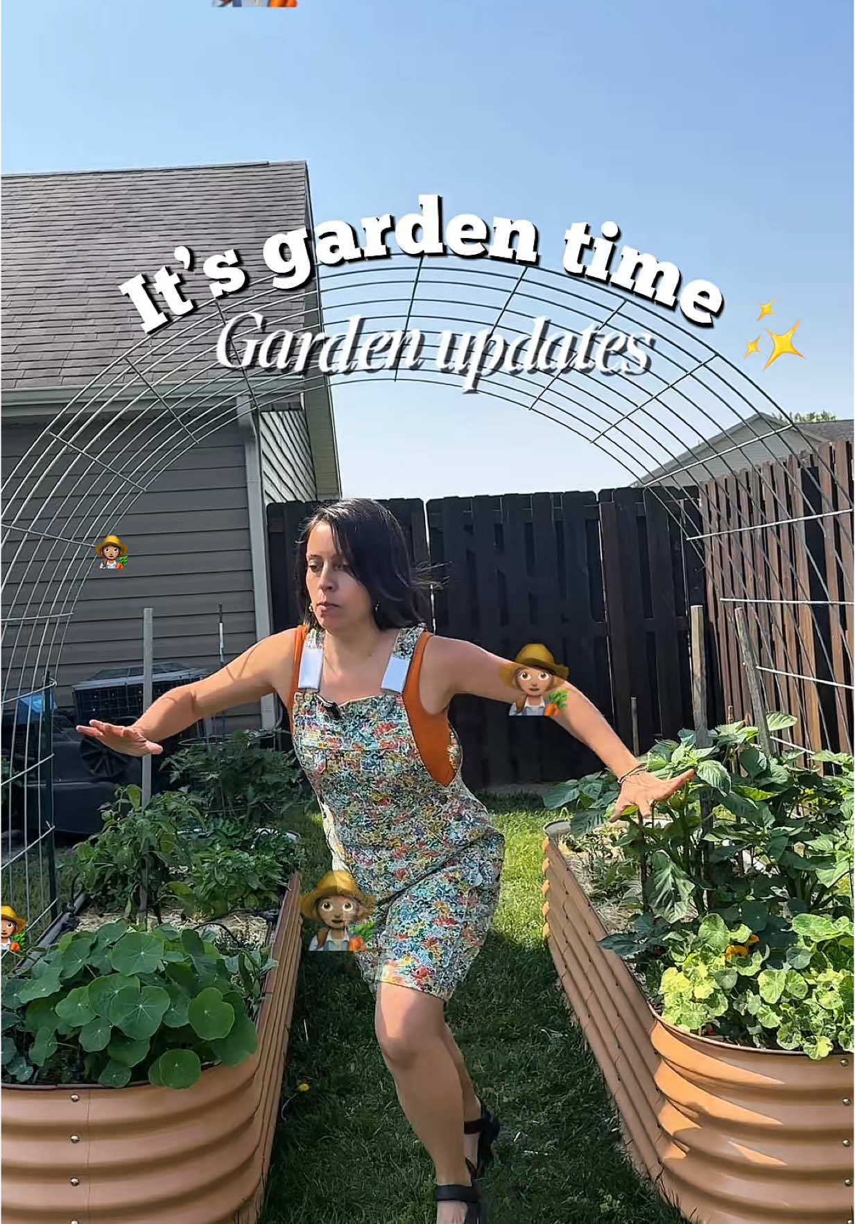 A post by @plantswithkrystal on TikTok caption: Spent $1,487 on one strawberry, jalapeño, and bundles of lettuce but at least I’m happy ☺️ Kidding! I’m so excited to see the garden as it continues to grow.  #gardensetup #growingseason 